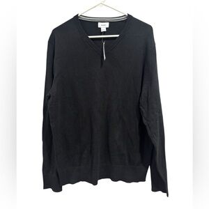 NEW! Old Navy V-Neck Black Sweater Cotton Large Business Casual Workwear Office